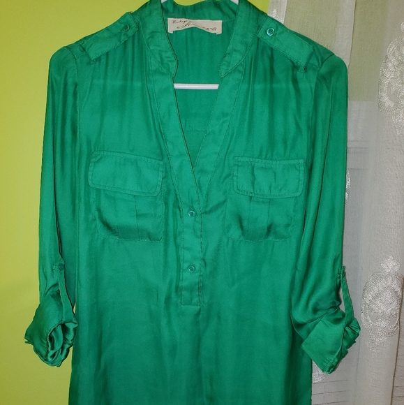 Tops Emerald Green Dress Shirt Top Medium Poshmark